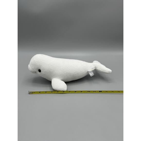 Destination Nation Beluga Whale Plush 13 Inch Stuffed Ocean Animal - Picture 11 of 11